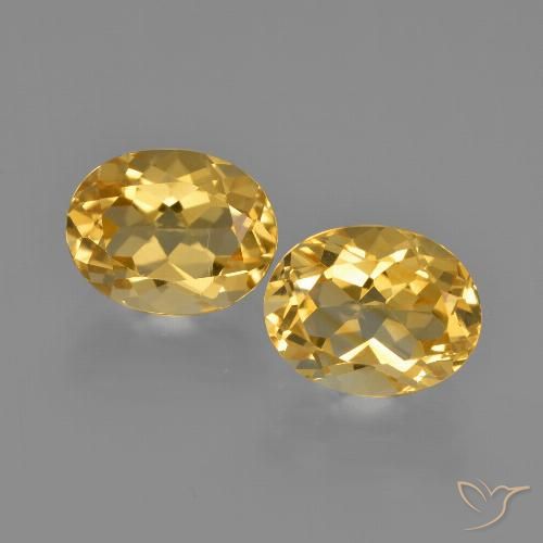3.95 ct Yellow Citrine, 8.9 x 7.1 mm Oval Cut From Brazil, Photo A