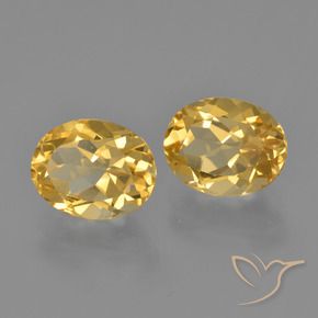 3.95 ctw Golden Citrine Stones, Natural Citrine in Oval Facet Shape for Sale