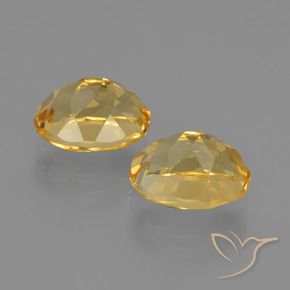 Citrine Gemstones in 9 x 7 mm (calibrated) Size for Sale, Citrine Stones in Golden Color