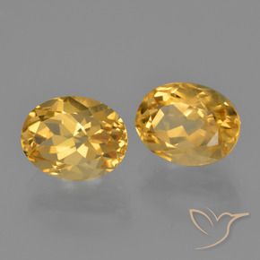 4.13 ctw Golden Citrine Stones, Natural Citrine in Oval Facet Shape for Sale