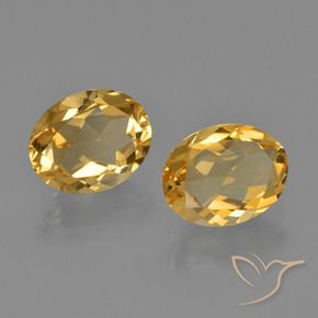 3.26 ctw Golden Citrine Stones, Natural Citrine in Oval Facet Shape for Sale