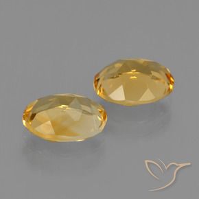 Citrine Gemstones in 9 x 7 mm (calibrated) Size for Sale, Citrine Stones in Deep Golden Orange Color