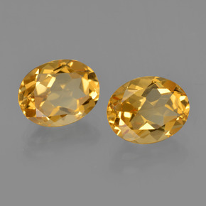 3.46 ct Gold Citrine Stone, Natural Citrine in Oval Facet Shape for Sale