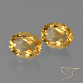 3.40 ctw Golden Citrine Stones, Natural Citrine in Oval Facet Shape for Sale