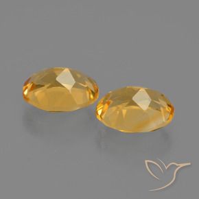 Citrine Gemstones in 9 x 7 mm (calibrated) Size for Sale, Citrine Stones in Dark Golden Color