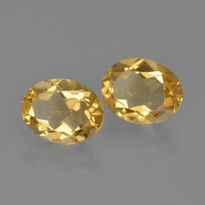 3.44 ctw Golden Citrine Stones, Natural Citrine in Oval Facet Shape for Sale
