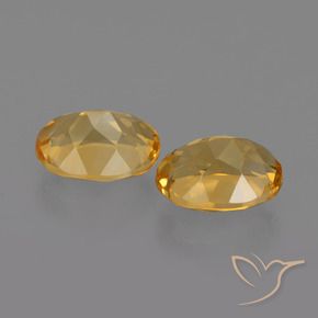 Citrine Gemstones in 9 x 7 mm (calibrated) Size for Sale, Citrine Stones in Golden Color