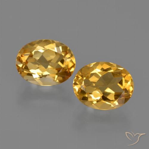 3.64 ct Yellow Citrine, 9 x 7.1 mm Oval Cut From Brazil, Photo A
