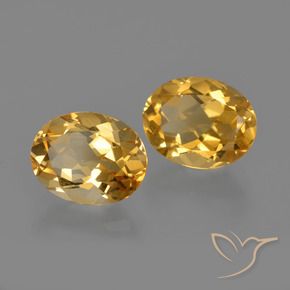 3.64 ctw Golden Citrine Stones, Natural Citrine in Oval Facet Shape for Sale