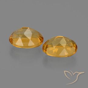 Citrine Gemstones in 9 x 7 mm (calibrated) Size for Sale, Citrine Stones in Dark Golden Color