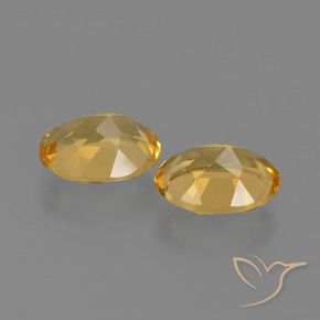 Citrine Gemstones in 9 x 7 mm (calibrated) Size for Sale, Citrine Stones in Deep Golden Orange Color