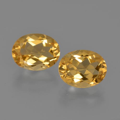 Deep Golden Orange Citrine Gem - 1.7ct Oval Facet (ID: 413641)