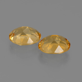 Citrine Gemstones in 9 x 7 mm (calibrated) Size for Sale, Citrine Stones in Deep Golden Orange Color