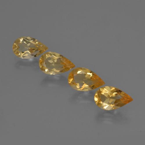 Золотой Цитрин Камень - 0.6ct Фасетная Груша (ID: 422910)