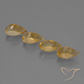 Citrine Gemstones in 8 x 5 mm (calibrated) Size for Sale, Citrine Stones in Orange-Gold Color