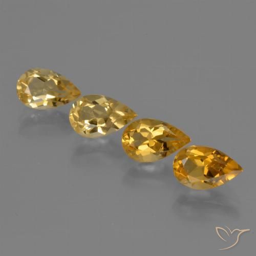 3.03ctw Natural Dark Golden Citrine, Pear Shape, VS