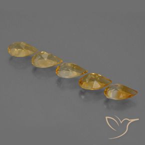 Citrine Gemstones in 8 x 5 mm (calibrated) Size for Sale, Citrine Stones in Golden Color