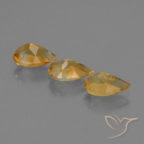 Citrine Gemstones in 8 x 5 mm (calibrated) Size for Sale, Citrine Stones in Deep Golden Orange Color