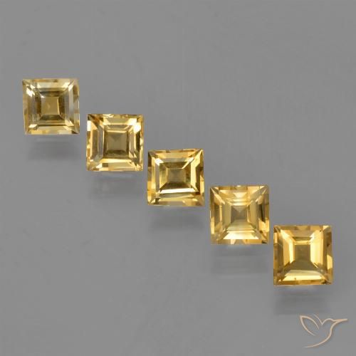 Dorato Citrino Gem - 1ct Taglio quadrato (ID: 423324)