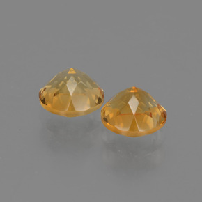 Citrine Gemstone in 5 mm (calibrated) Size for Sale, Citrine Stone in Yellow Golden Color