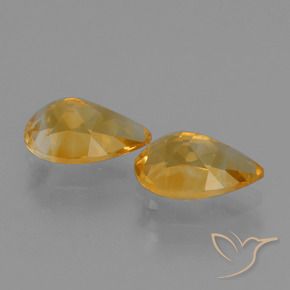 Citrine Gemstones in 9 x 6 mm (calibrated) Size for Sale, Citrine Stones in Deep Orange-Gold Color
