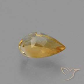 Citrine Gemstone in 9 x 6 mm (calibrated) Size for Sale, Citrine Stone in Golden Color