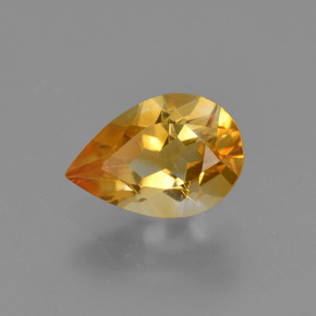 1.18 ct Golden Citrine Stone, Natural Citrine in Pear Facet Shape for Sale