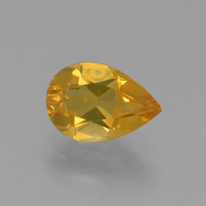 1.18 ct Gold Citrine Gemstone, Citrine Gem in Pear Facet Shape for Sale.