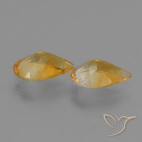 Citrine Gemstones in 9 x 6 mm (calibrated) Size for Sale, Citrine Stones in Deep Orange-Gold Color
