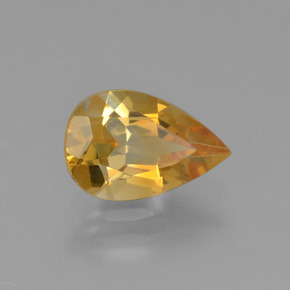 1.13 ct Golden Citrine Stone, Natural Citrine in Pear Facet Shape for Sale