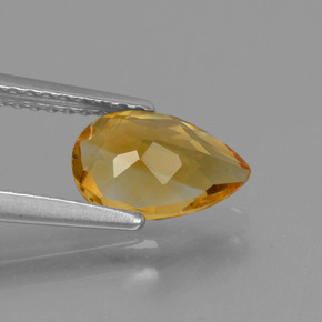 Citrine Gemstone in 9 x 6 mm (calibrated) Size for Sale, Citrine Stone in Medium Orange-Gold Color