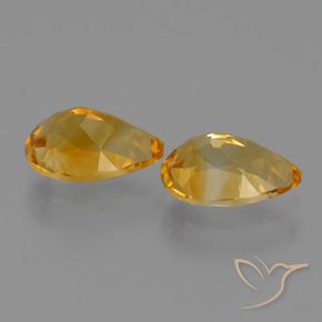 Citrine Gemstones in 9 x 6 mm (calibrated) Size for Sale, Citrine Stones in Deep Orange-Gold Color