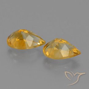 Citrine Gemstones in 9 x 6 mm (calibrated) Size for Sale, Citrine Stones in Deep Orange-Gold Color