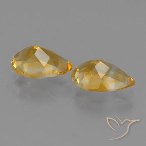 Citrine Gemstones in 9 x 6 mm (calibrated) Size for Sale, Citrine Stones in Dark Orange-Gold Color