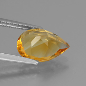 Citrine Gemstone in 11.1 x 8 mm Size for Sale, Citrine Stone in Yellow Golden Color