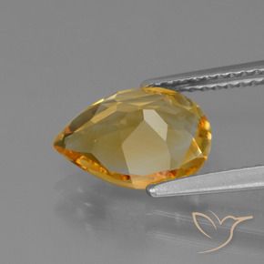 Citrine Gemstone in 10.8 x 8 mm Size for Sale, Citrine Stone in Medium-Dark Golden Color