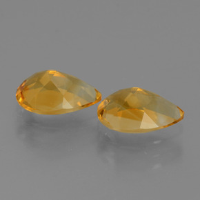 Citrine Gemstones in 9 x 6 mm (calibrated) Size for Sale, Citrine Stones in Dark Orange-Gold Color