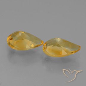 Citrine Gemstones in 9 x 6 mm (calibrated) Size for Sale, Citrine Stones in Dark Orange-Gold Color
