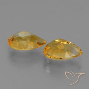 Citrine Gemstones in 9 x 6 mm (calibrated) Size for Sale, Citrine Stones in Deep Orange-Gold Color