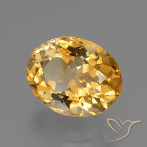 3.89 ct Golden Citrine Stone, Natural Citrine in Oval Facet Shape for Sale