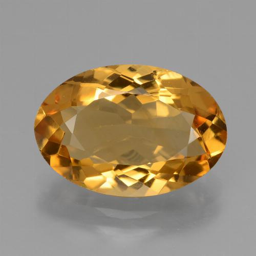 Doré-orange foncé Citrine gemme - 3.7ct Ovale facette (ID: 427982)
