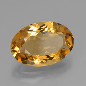 3.71 ct Golden Citrine Stone, Natural Citrine in Oval Facet Shape for Sale