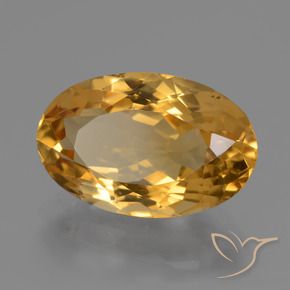 4.96 ct Golden Citrine Stone, Natural Citrine in Oval Facet Shape for Sale