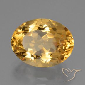 4.83 ct Golden Citrine Stone, Natural Citrine in Oval Facet Shape for Sale