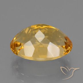 Citrine Gemstone in 12.8 x 9.7 mm Size for Sale, Citrine Stone in Medium-Dark Golden Color