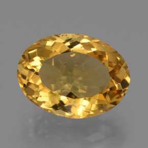 Deep Golden Orange Цитрин Камень - 7.2ct Фасетный Овал (ID: 428016)