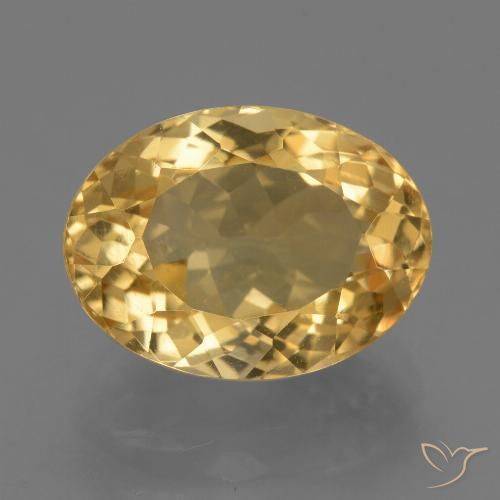 7.95ct Natural Medium-Dark Golden Citrine, Oval, VVS