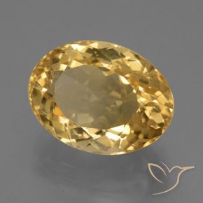 7.95 ct Golden Citrine Stone, Natural Citrine in Oval Facet Shape for Sale
