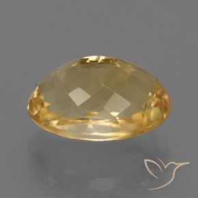 Citrine Gemstone in 14.4 x 10.7 mm Size for Sale, Citrine Stone in Medium-Dark Golden Color