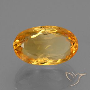 6.11 ct Golden Citrine Stone, Natural Citrine in Oval Facet Shape for Sale